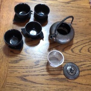 9 piece Japanese Cast Iron Tea Set